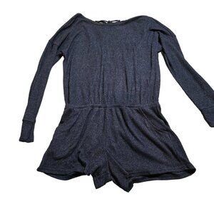 Gilly Hicks by Hollister Dark‎ Blue Ribbed Long Sleeve Romper Size M NWT